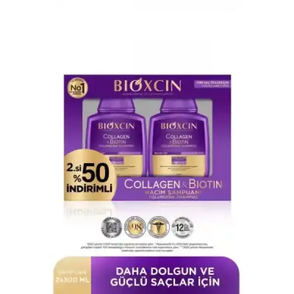 Bioxcin Collagen&Biotin Şampuan 300ml - 2.si %50 İndirimli