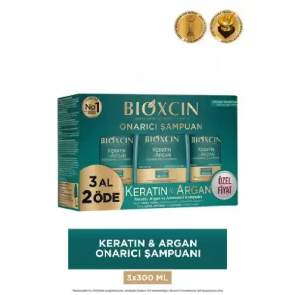 Bioxcin Keratin & Argan Onarıcı Şampuan 3AL2ÖDE