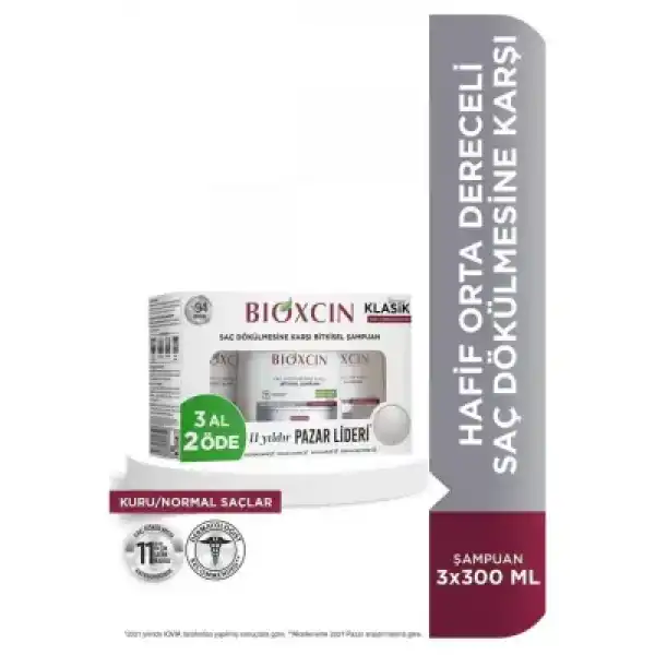 Bioxcin Klasik Şampuan Kuru-Normal Saçlar 3 al 2 öde