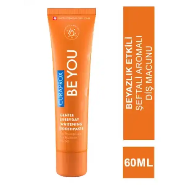 Curaprox Be You Beyazlatıcı - Şeftali - Kayısı - Diş Macunu - Orange 60 ml