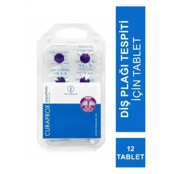 Curaprox Diş Plağı Boyama Tespit 12 Li Tablet