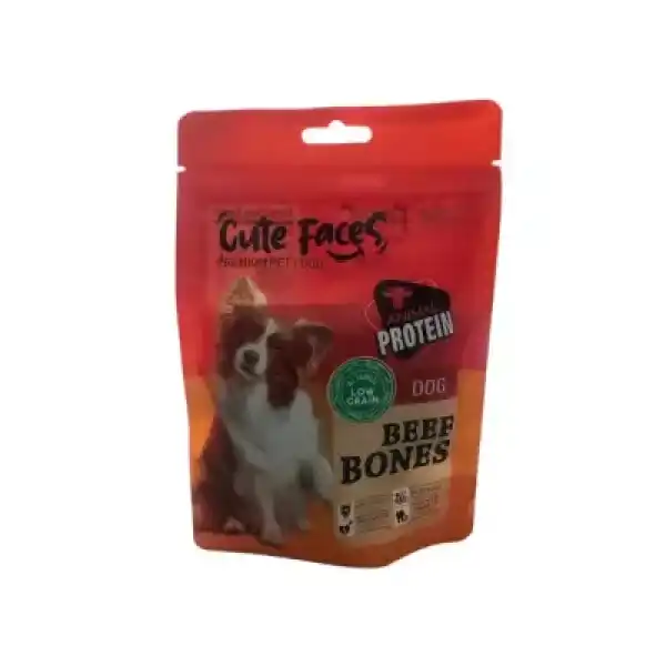 Cute Faces Dog Beef Bones 80 Gr