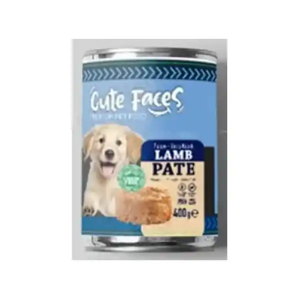 Cute Faces Tahılsız Pate Kuzu Etli Pirinçli Yavru Köpek Konserve 400 gr