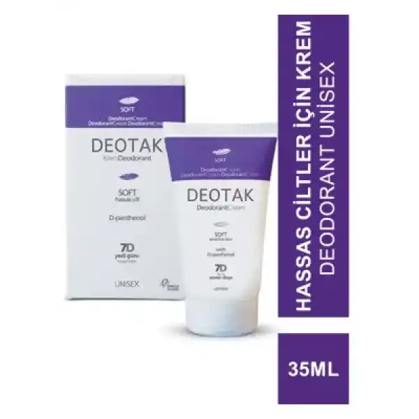 Deotak Soft Hassas Ciltler İçin Krem Deodorant Unisex 35ml