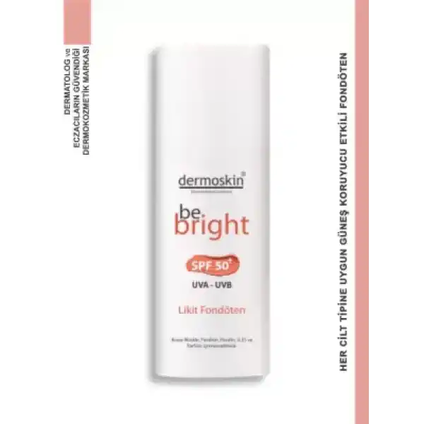 Dermoskin Be Bright SPF50+ Likit Fondöten 33ml - Light