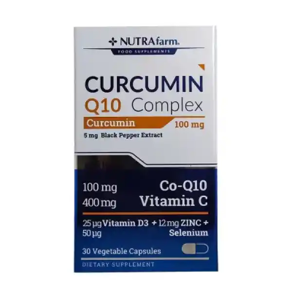 Dermoskin NutraFarm Curcumin 100mg Q10 Complex 30 Kapsül