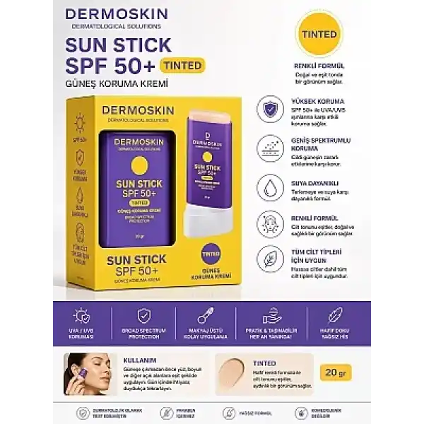 Dermoskin sun stick SPF+50 tinted