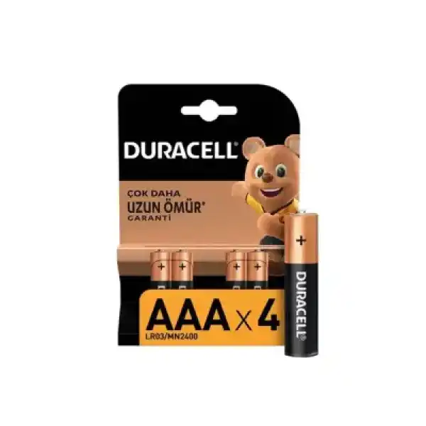 Duracell AAA 4lü İnce Pil - LR03/MN1500-