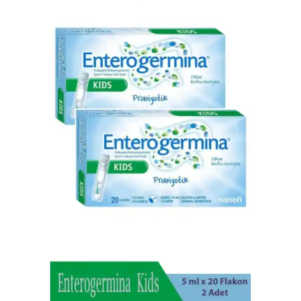 Enterogermina Kids 2-10 Yaş Probiyotik - 5 ml x 20 Flakon x 2 Adet