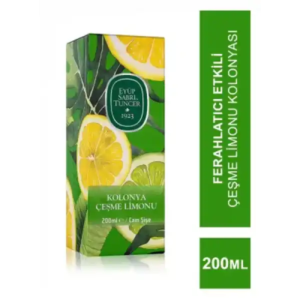 Eyüp Sabri Tuncer Çeşme Limonu Kolonya Cam Şişe 200 ml