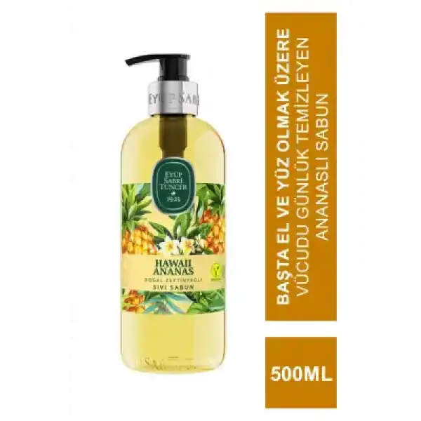 Eyüp Sabri Tuncer Doğal Zeytinyağlı Sıvı Sabun Hawaii Ananas 500 ml