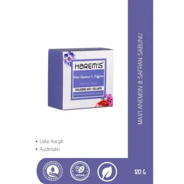 Harems Mavi Anemon & Safran Sabunu 120g