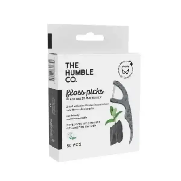 Humble Organik Diş İpi Kürdanlı-Kömürlü- 50li
