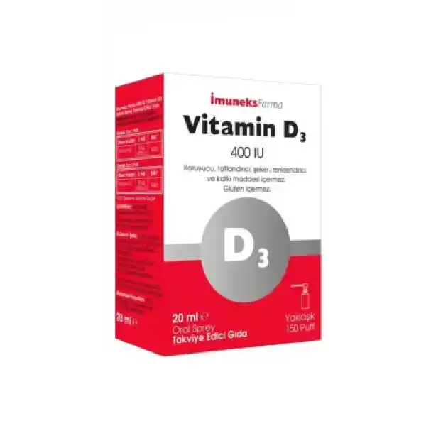 İmuneks Vitamin D3 400 IU 20 ml