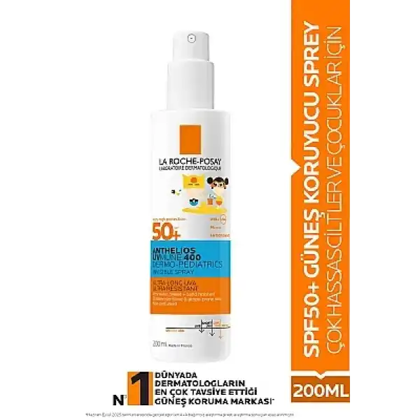 La Roche Posay Anthelios Dermo Pediatrics Uvmune 400 Güneş Koruyucu Sprey SPF50+ 200ML