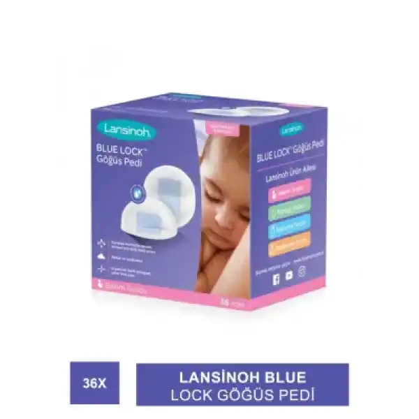 Lansinoh Blue Lock Göğüs Pedi 36 Adet