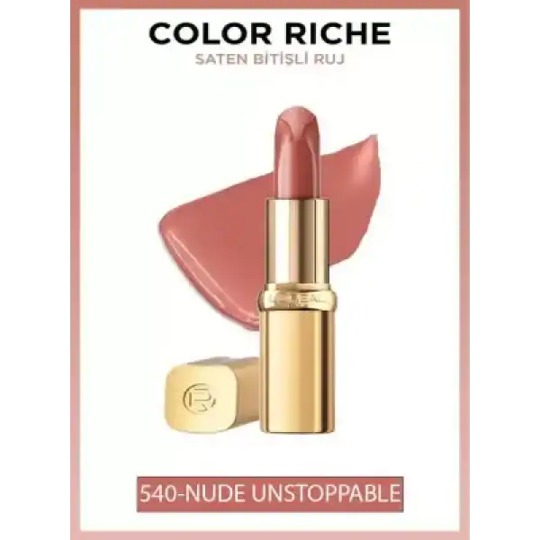 Loreal Paris Color Riche Saten Bitişli Ruj - 540 Nude Unstoppable