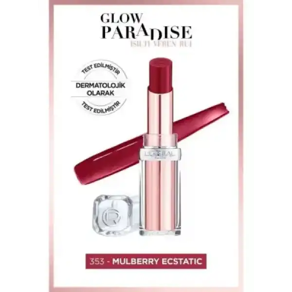 Loreal Paris Glow Paradise Balm-in-Lipstick - Işıltı Veren Ruj 353 Mulberry Ecstatic