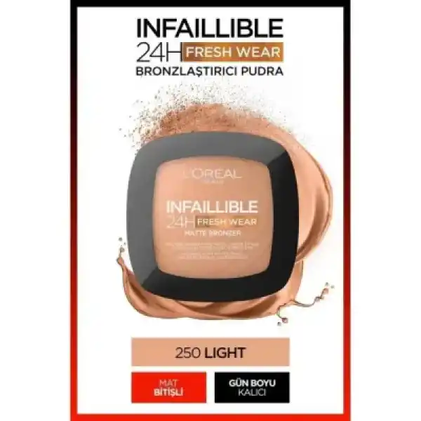 Loreal Paris Infaillible 24H Fresh Wear Bronzlaştırıcı Pudra - 250 Light 9gr