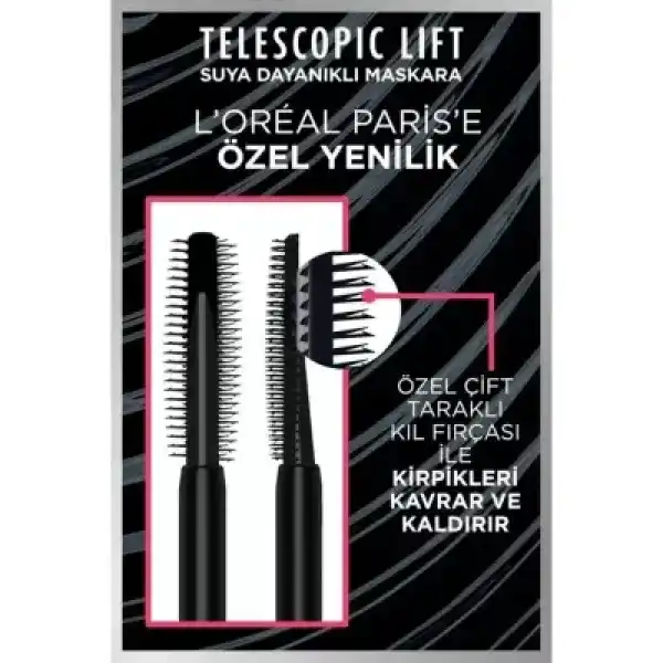 Loreal Paris Telescopic Lift Suya Dayanıklı Maskara - Noir/Black