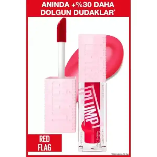 Maybelline Lifter Plump Dudak Parlatıcısı - Red Flag - 004 -