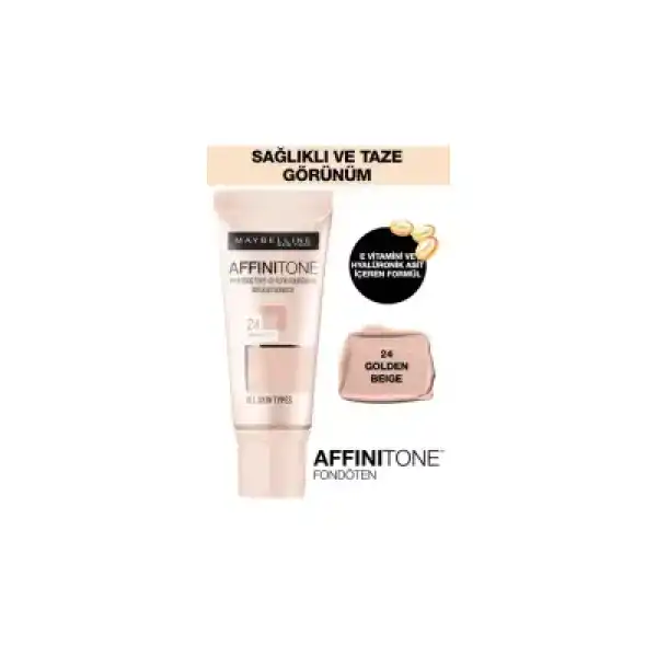 Maybelline New York Affinitone  Fondöten - 24 Golden Beige 30 ml