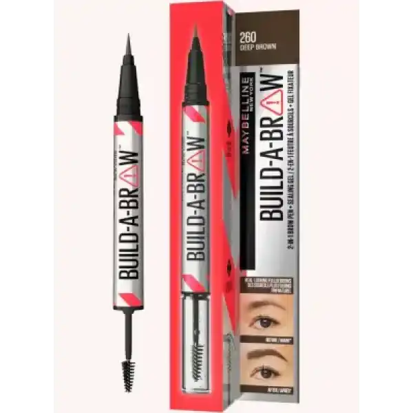 Maybelline New York Build a Brow 2in1 Kaş Kalemi ve Jeli Deep Brown - 260