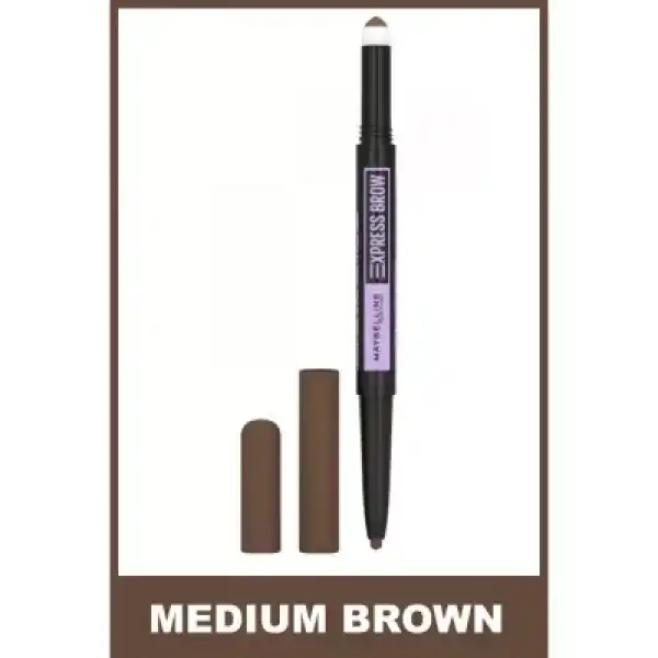 Maybelline New York Express Brow Satin Duo Çift Taraflı Kaş Kalemi - 02 Orta Ton