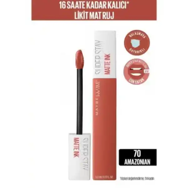 Maybelline New York Super Stay Matte Ink Likit Mat Ruj -70 AMAZONIAN