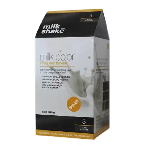 Milk Shake Milk Color Eko Kit Saç Boyası Koyu Kestane -3 (KÖPÜKSÜZ)