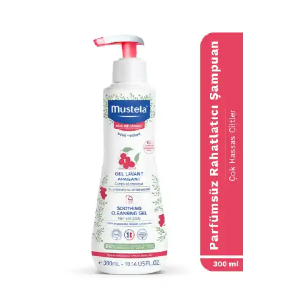 Mustela Soothing Cleansing Gel 300 ml Çok Hassas Ciltler İçin Temizleme Jeli
