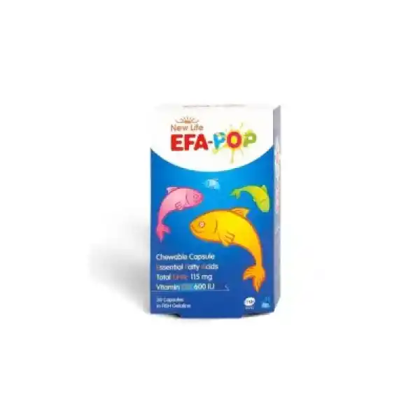 New Life EFA Pop 30 Kapsül Çiğnenebilir Balık Yağı