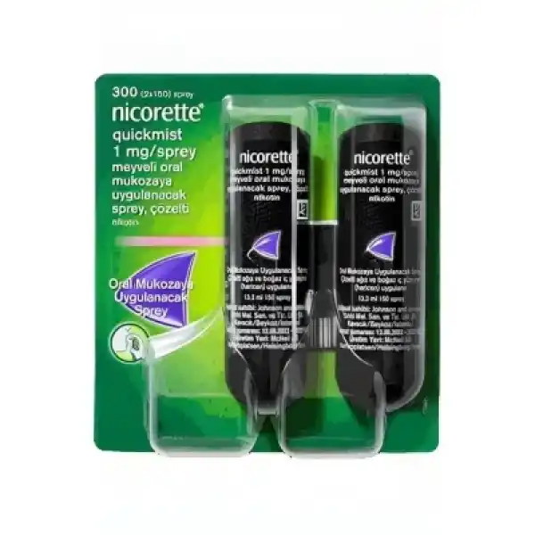 Nicorette Quickmist 1mg Meyveli Ağız Spreyi 150x2 Sprey