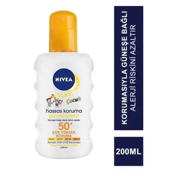 Nivea Sun Çocuk SPF 50+ 200 ml Hassas Koruma Güneş Spreyi