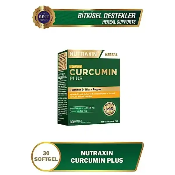 Nutraxin Curcumin Plus Vitamin D 50 mg 30 Kapsül