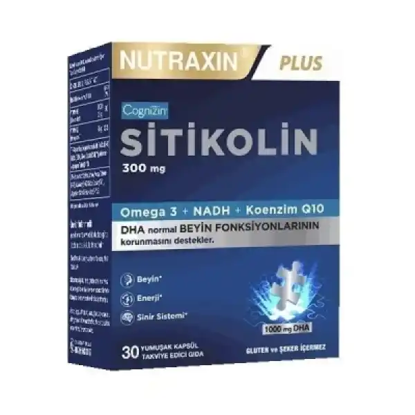 Nutraxin Plus Sitikolin 300 mg 30 Kapsül
