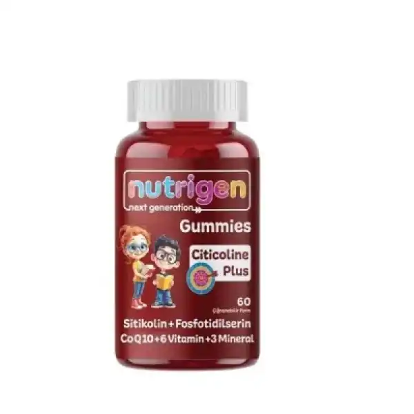 Nutrigen Gummies Sitikolin Plus 60 Çiğnenebilir Form