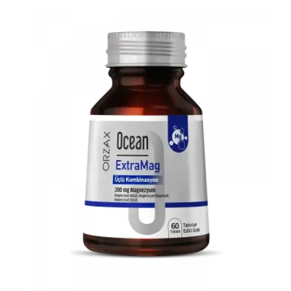 Ocean ExtraMag Üçlü Kombinasyon Takviye Edici Gıda 60 Tablet