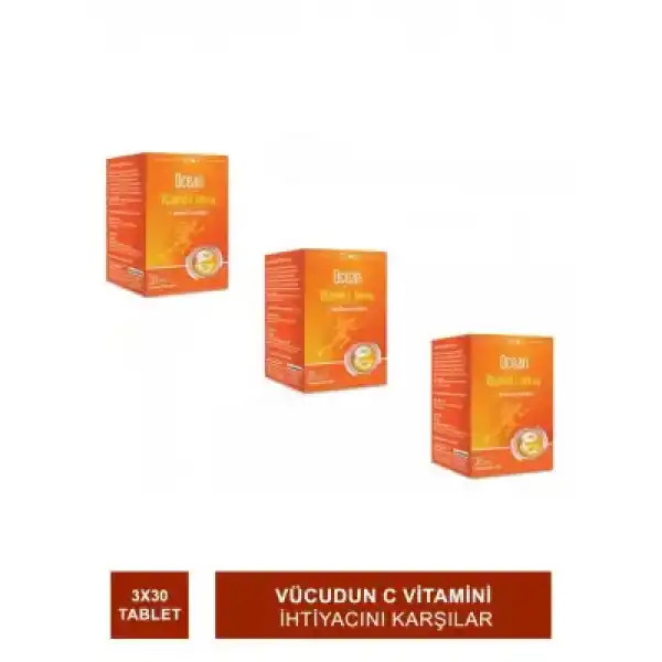 Ocean Vitamin C 1000 mg 30 Tablet x 3 Adet