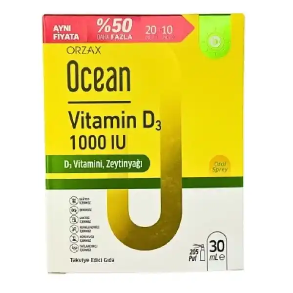 Ocean Vitamin D3 Sprey 1000 IU 30 ml