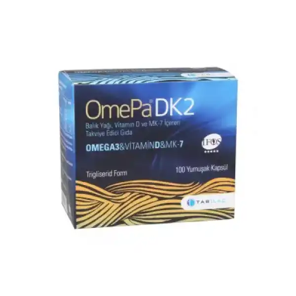 OmePa DK2 Omega 3 Vitamin D ve MK-7 100 Kapsül
