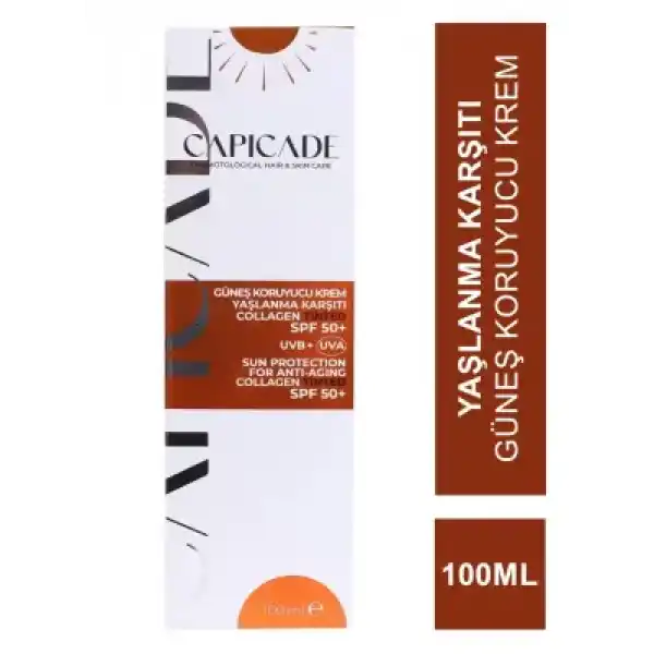 Outlet - Capicade Güneş Koruyucu Krem Spf 50+ Yaşlanma Karşıtı - Renkli 100 ml