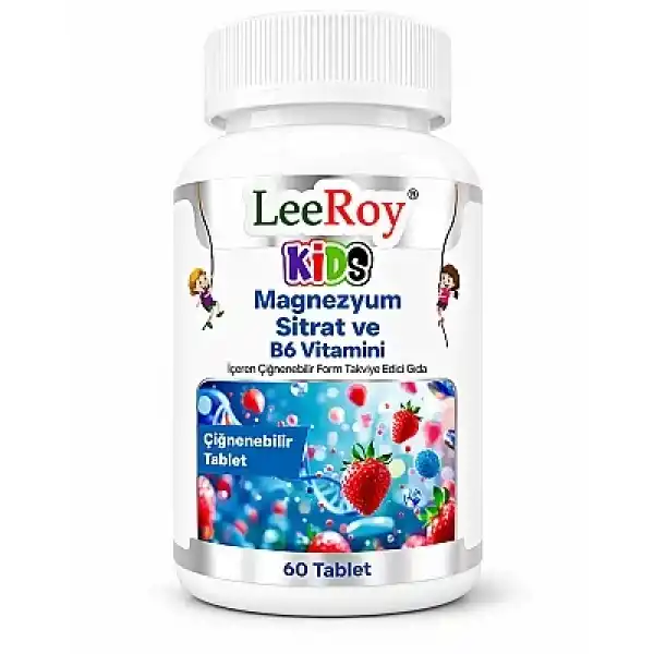 OUTLET - LeeRoy Kids Magnezyum Sitrat+B6  60 Tablet