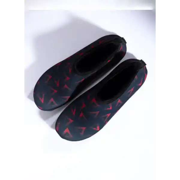 Peluche Erkek Deniz Ayakkabısı - Siyah Kırmızı Üçgen