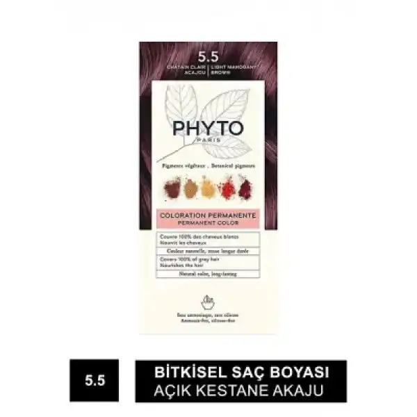 Phyto Color Bitkisel Saç Boyası - 5.5 - Açık Kestane Akaju
