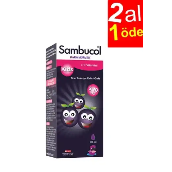 Sambucol Kids Kara Mürver Özütü Likit Şurup 120 ml - 2AL1ÖDE
