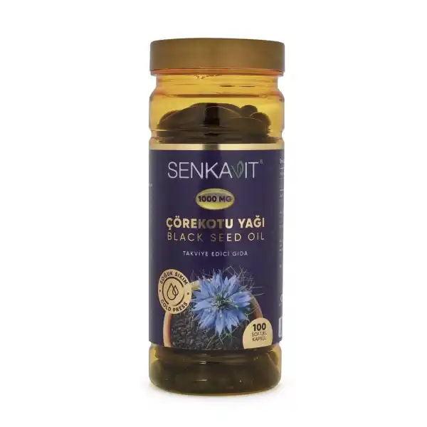 Senkavit Bitkisel Çörekotu Yağı Softjel 1000 mg 100 Kapsül