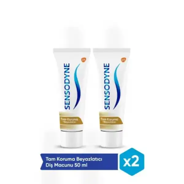 Sensodyne Tam Koruma + Beyazlatıcı Diş Macunu 75 ml x 2 Adet