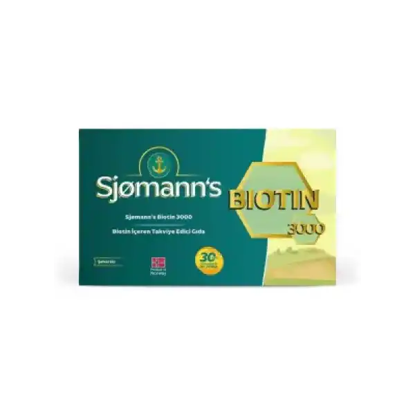 Sjomanns Biotin 3000mg 30 Çiğnenebilir Jel Tablet