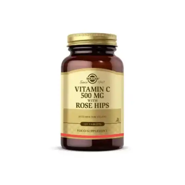 Solgar Vitamin C 500 mg with Rose Hips 100 Tablet